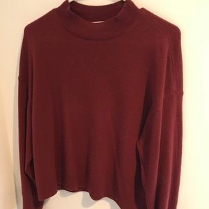 Everlane cashmere crop mock neck